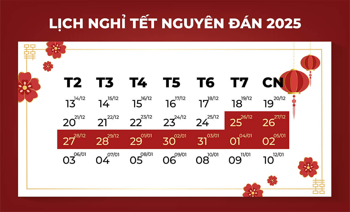 Lich Nghi Tet Nguyen Dan 2025 Cua Hoc Sinh - Hannah C.Whitta