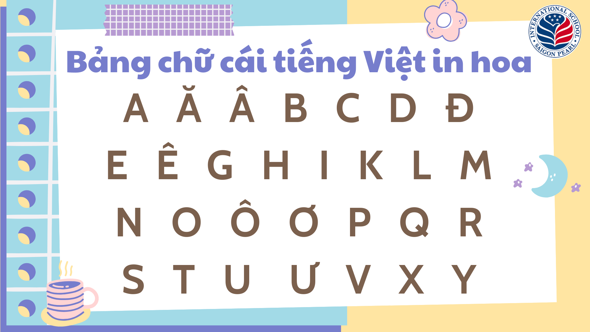 Bảng chữ cái tiếng Việt in hoa