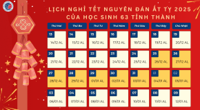 Lịch nghỉ tết Nguyên Đán Ất Tỵ 2025 của học sinh 63 tỉnh thành mới nhất