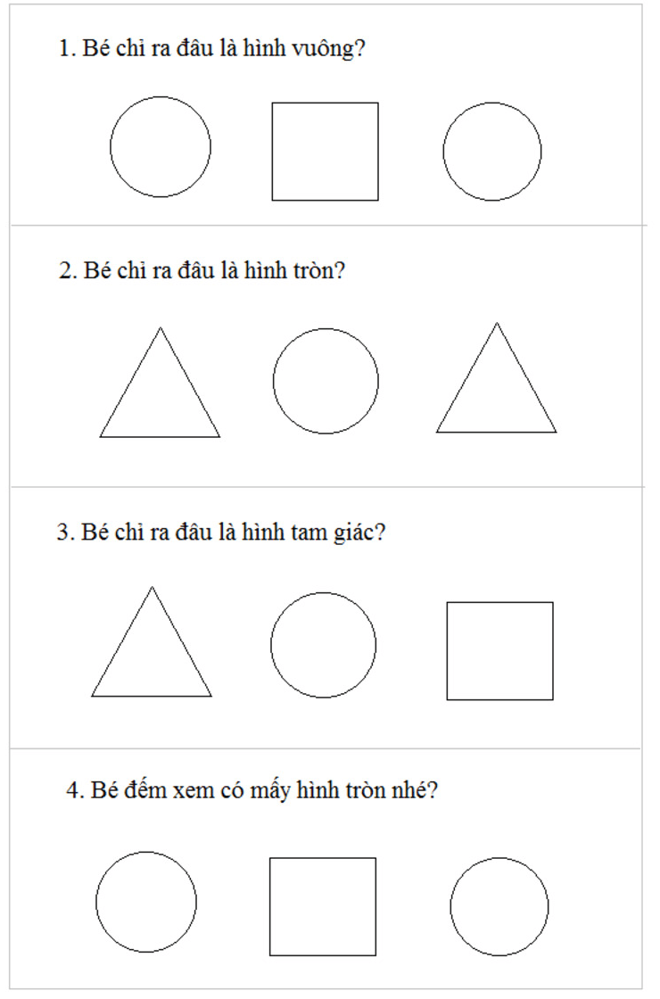 Trẻ 5 tuổi có thể nhận biết khối hình học dễ dàng thông qua toán tư duy