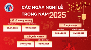 Lịch nghỉ lễ trong năm 2025